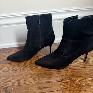 Veronica Beard suede mid heel bootie sz 7.5